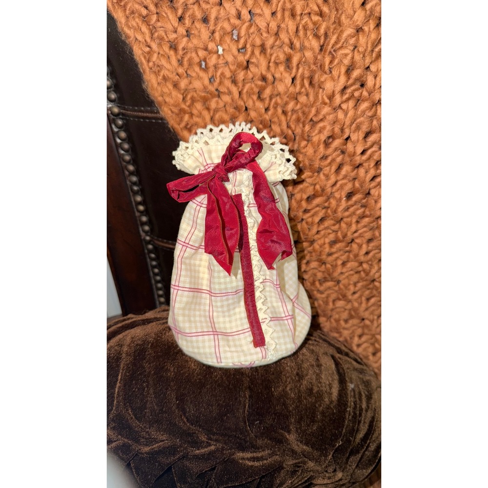 Vintage 1989 Pleasant Company American Girl Samantha Drawstring Bag Pouch Tan